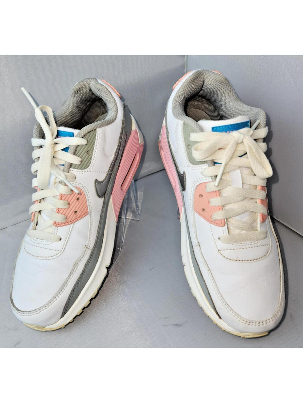 Women's Nike Air Max 90 Black Grey Hyper Pink Size 7